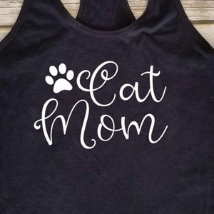 Cat Mom / Fur Mama / racerback tank top / gym